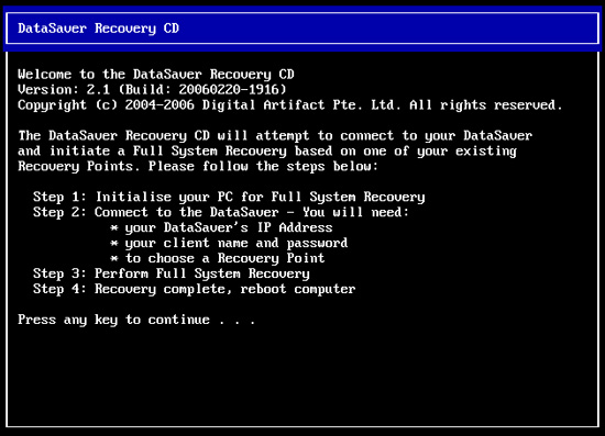 Recovery CD Introduction